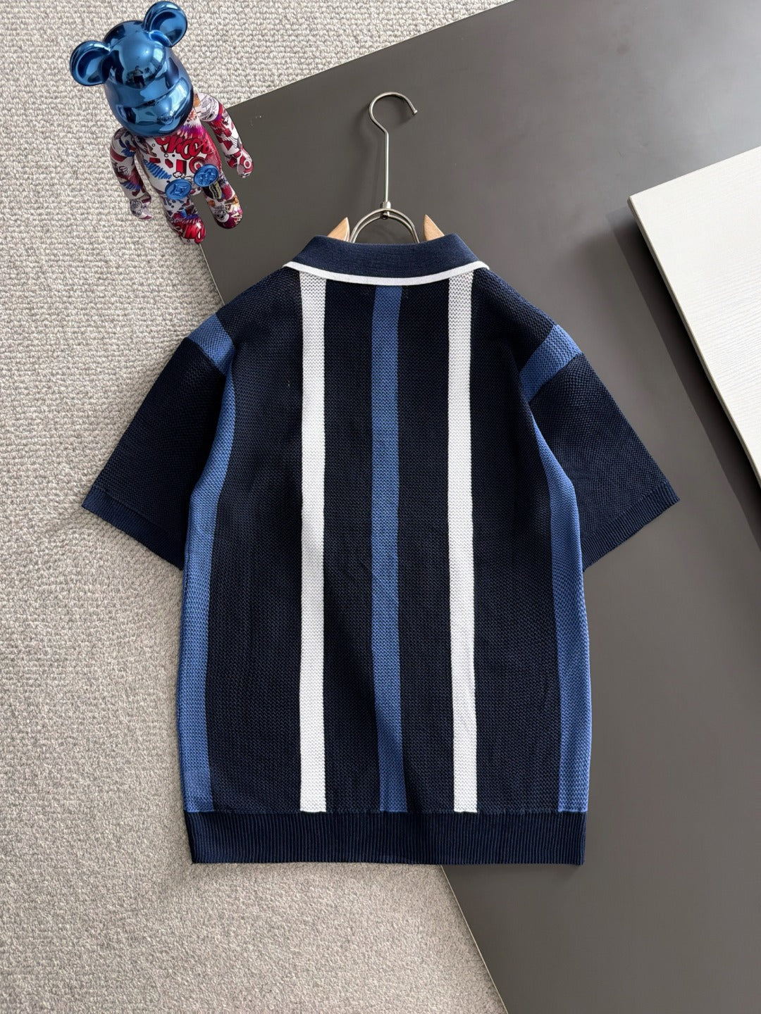 260820 New high-quality combed cotton yarn knitted polo shirt