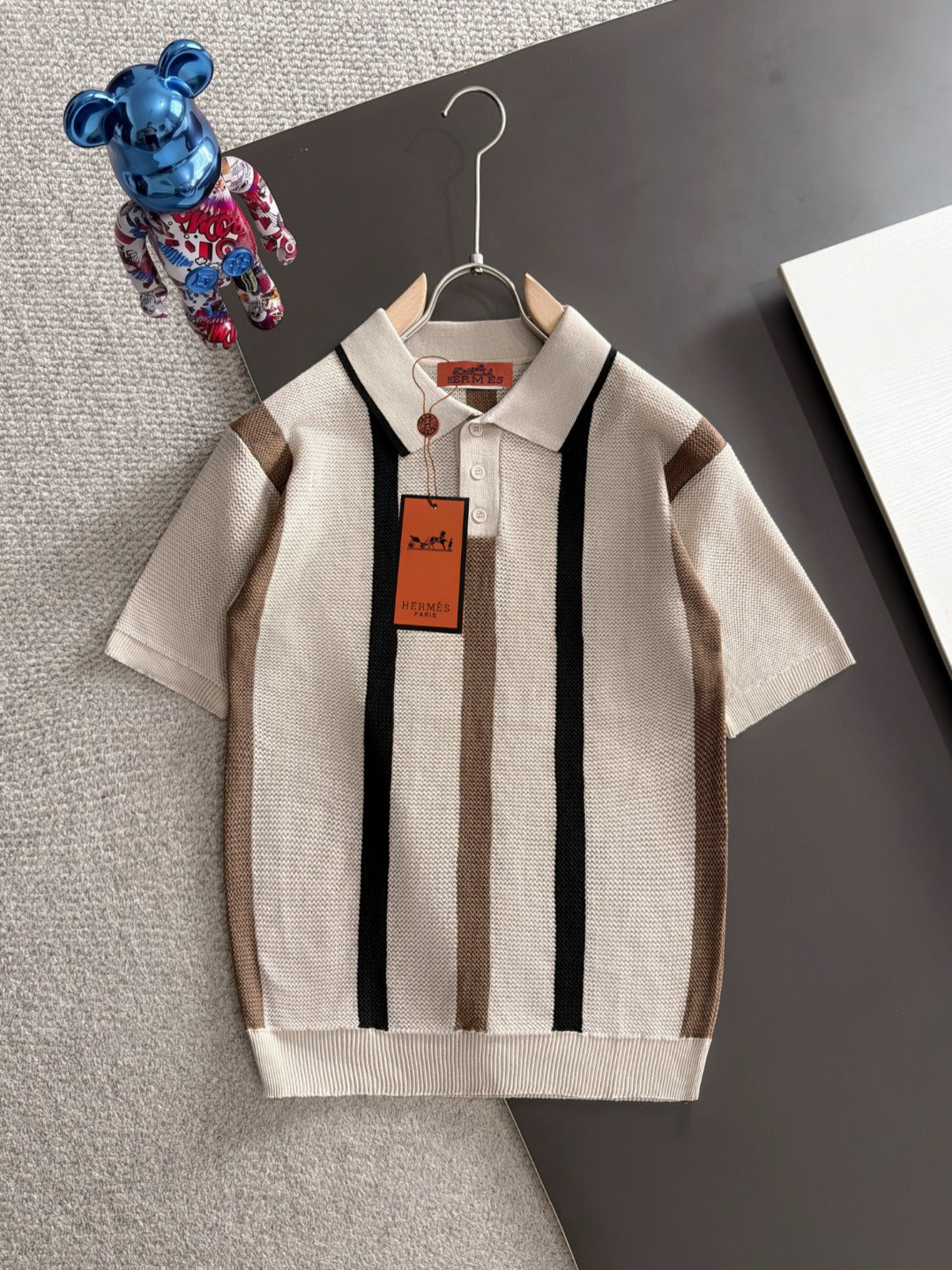 260820 New high-quality combed cotton yarn knitted polo shirt