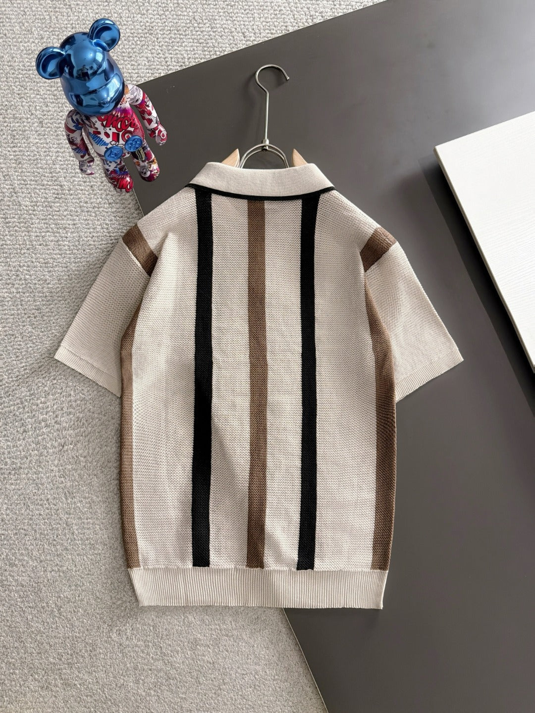 260820 New high-quality combed cotton yarn knitted polo shirt