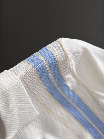 260820 New high-quality combed cotton yarn knitted polo shirt