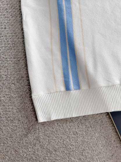 260820 New high-quality combed cotton yarn knitted polo shirt