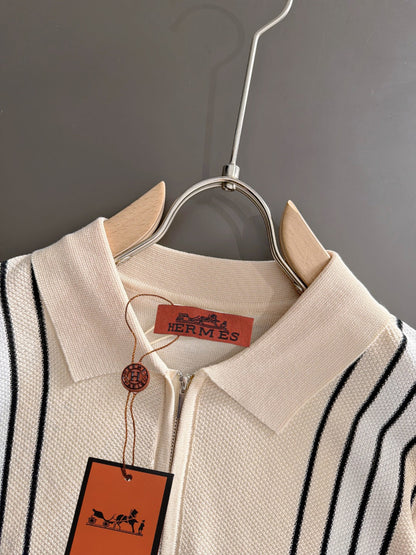 260820 New high-quality combed cotton yarn knitted polo shirt