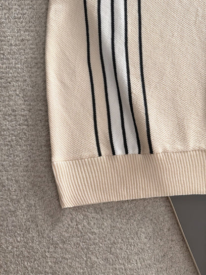 260820 New high-quality combed cotton yarn knitted polo shirt