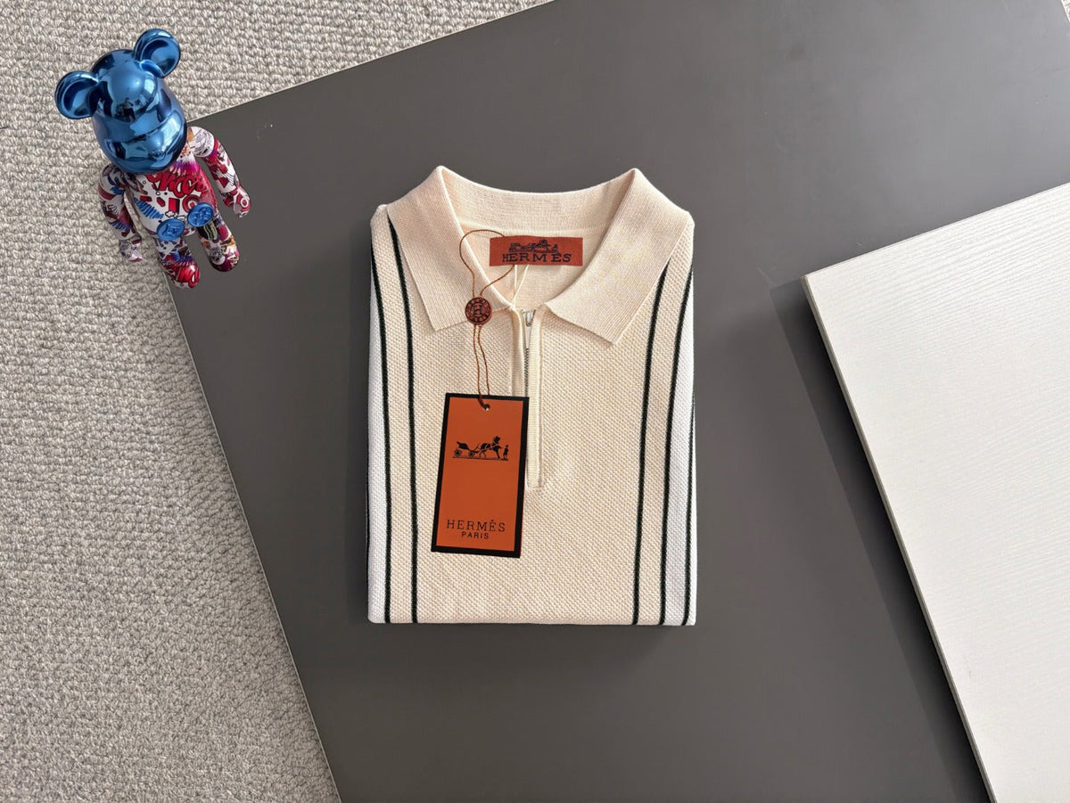 260820 New high-quality combed cotton yarn knitted polo shirt