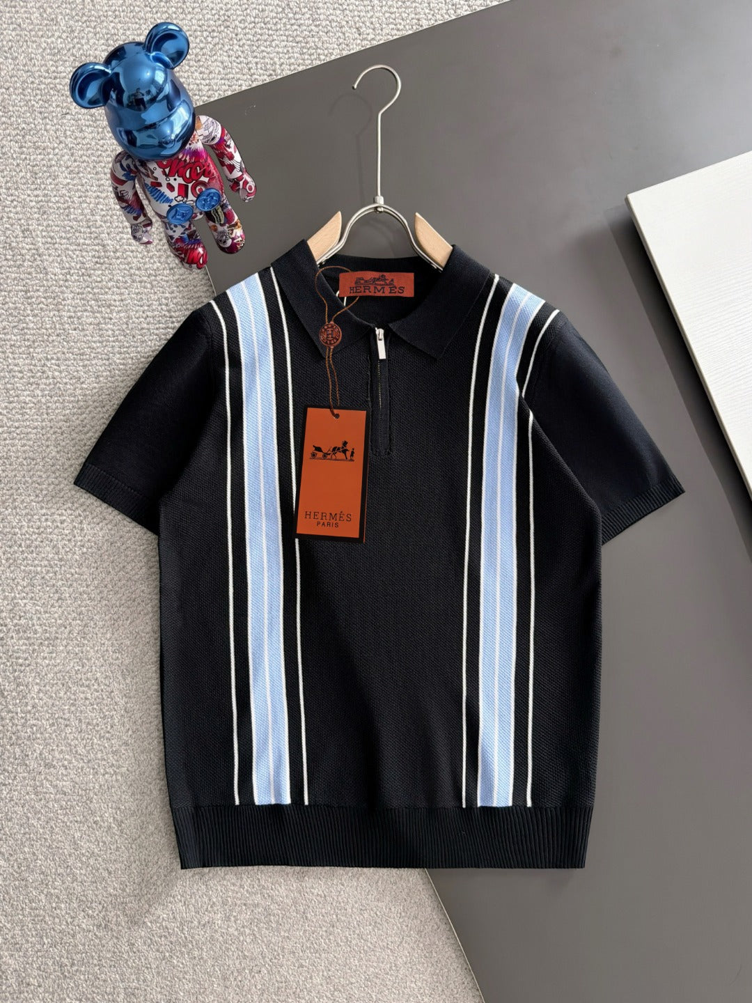 260820 New high-quality combed cotton yarn knitted polo shirt