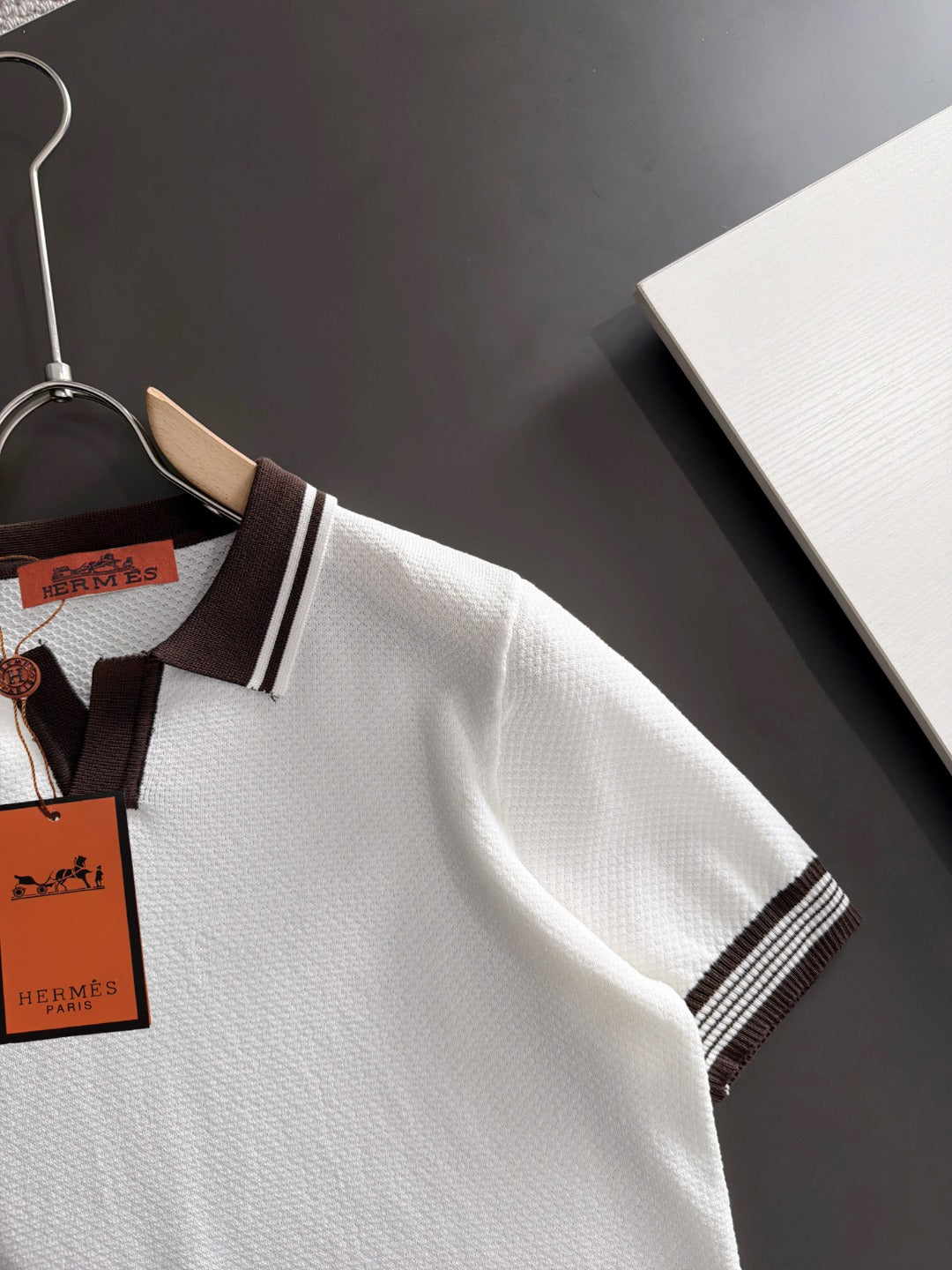 260820 New high-quality combed cotton yarn knitted polo shirt