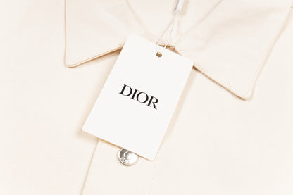 260820 New high-quality beige warm-toned embroidered denim jacket