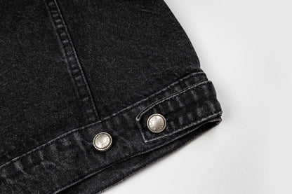 260820 New high-quality embroidered washed-hole denim jacket