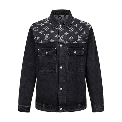 260820 New high-quality embroidered washed-hole denim jacket