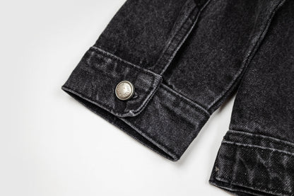260820 New high-quality embroidered washed-hole denim jacket
