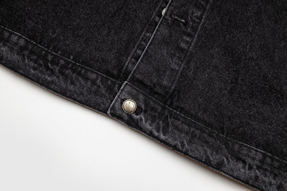 260820 New high-quality embroidered washed-hole denim jacket