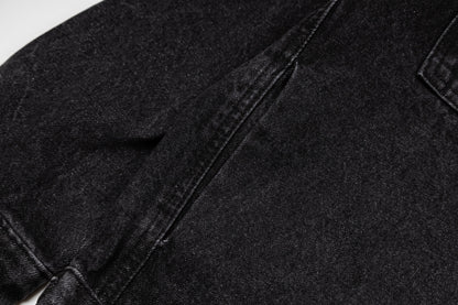 260820 New high-quality embroidered washed-hole denim jacket