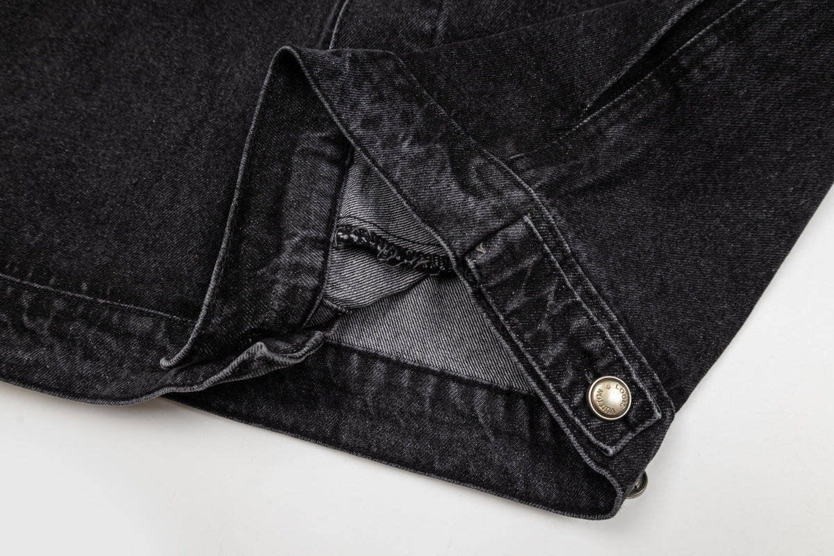 260820 New high-quality embroidered washed-hole denim jacket