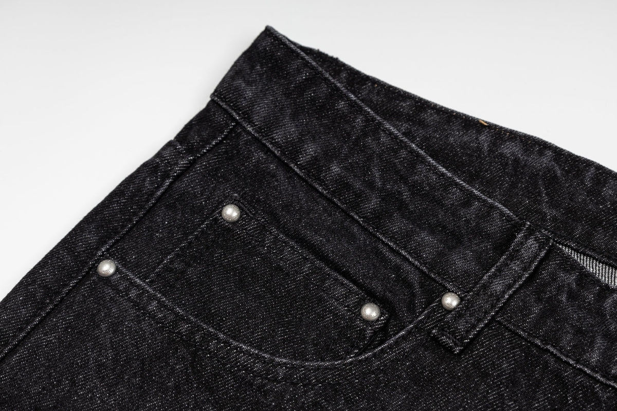 260820 New high-quality embroidered washed-hole denim pants
