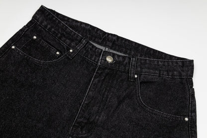 260820 New high-quality embroidered washed-hole denim pants