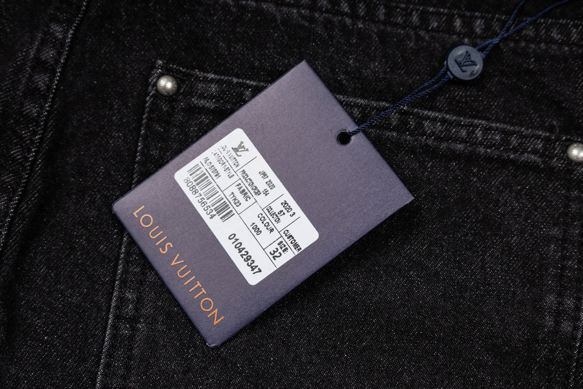 260820 New high-quality embroidered washed-hole denim pants