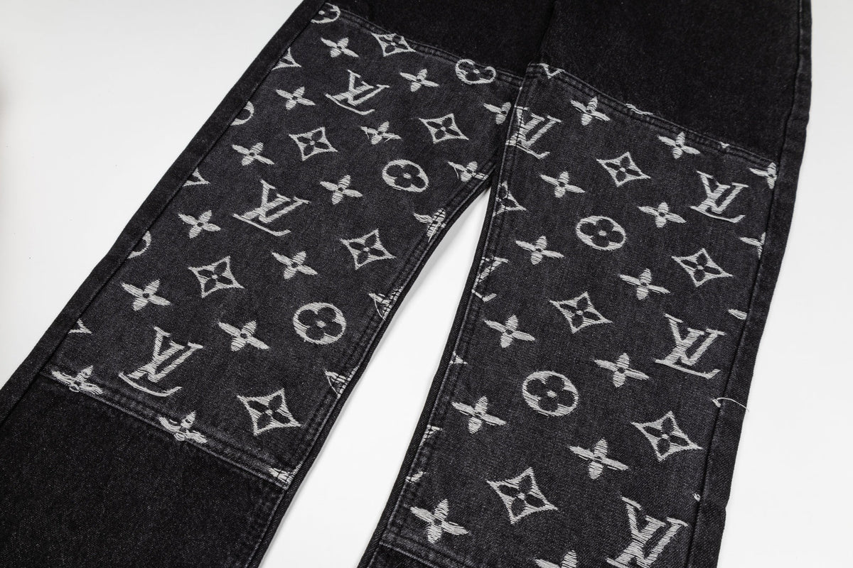 260820 New high-quality embroidered washed-hole denim pants