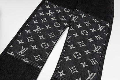 260820 New high-quality embroidered washed-hole denim pants