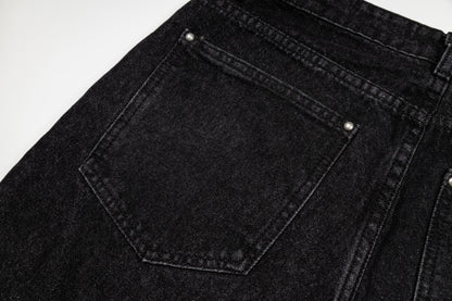 260820 New high-quality embroidered washed-hole denim pants