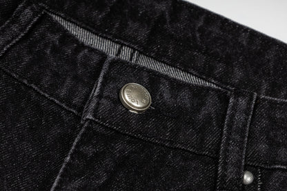 260820 New high-quality embroidered washed-hole denim pants