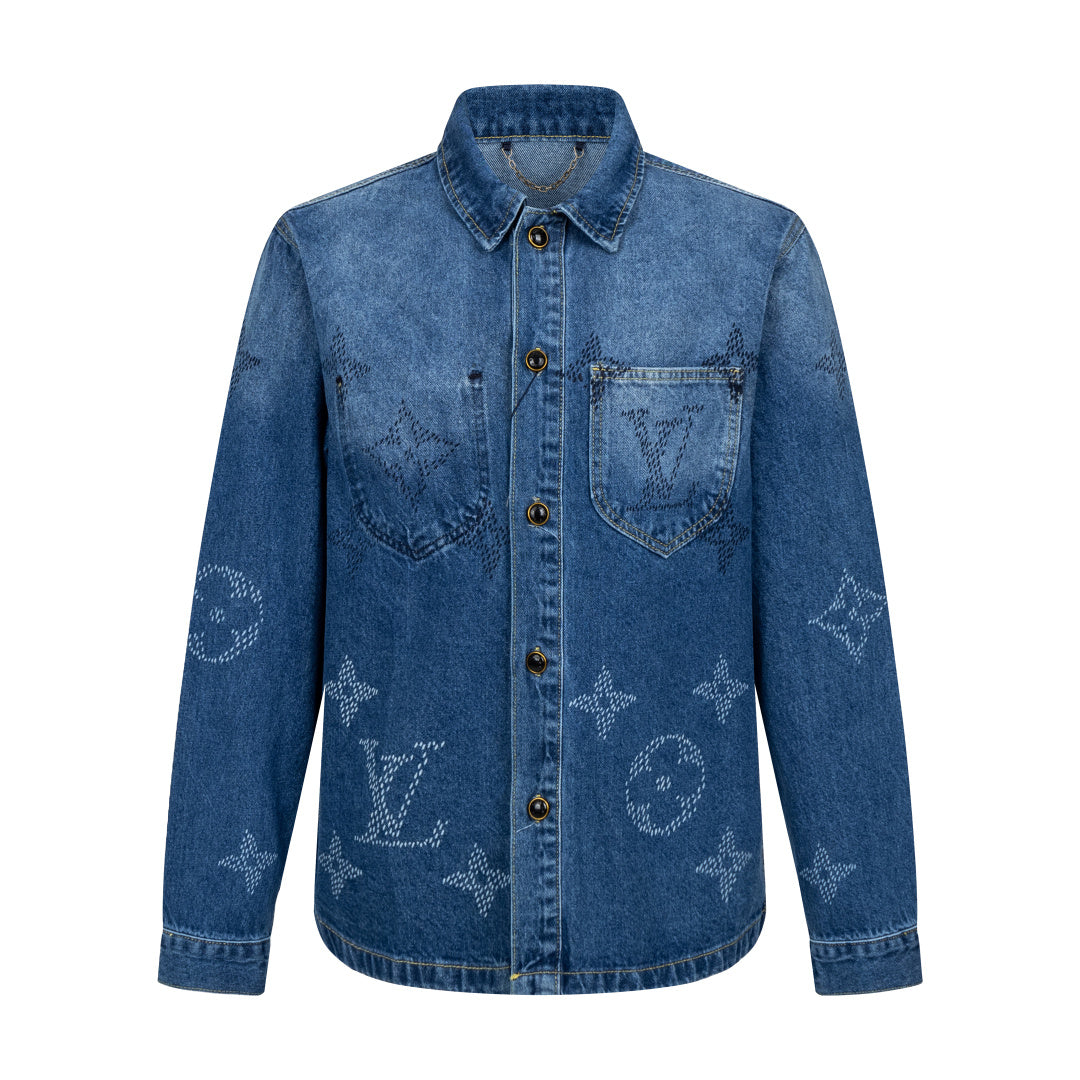 260820 New high-quality gradient embroidery jacket, shirt and denim coat
