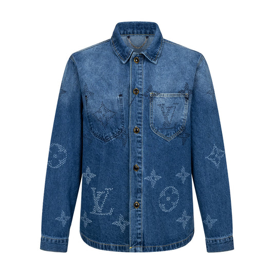 260820 New high-quality gradient embroidery jacket, shirt and denim coat