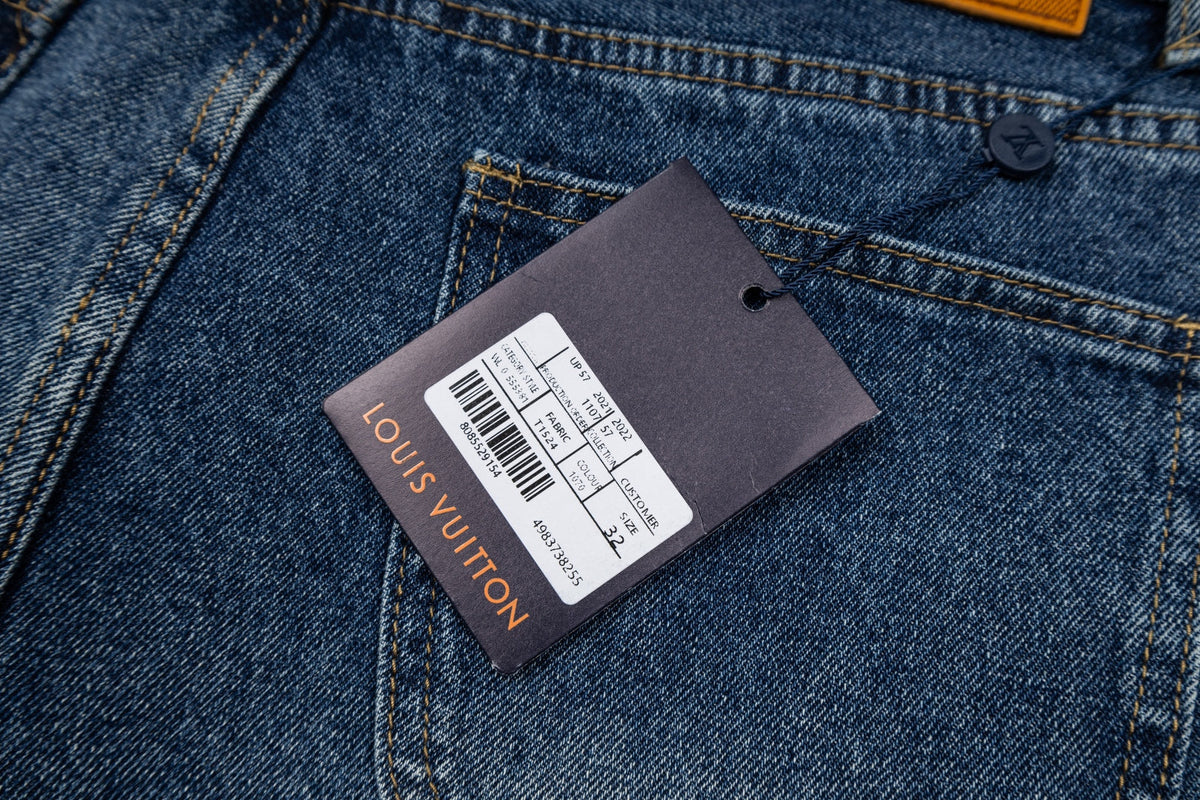 260820 New high-quality gradient embroidery men's and women's matching jeans