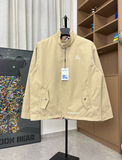 260826 New high-quality classic check double-sided wearable crew-neck waterproof jacket