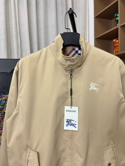 260826 New high-quality classic check double-sided wearable crew-neck waterproof jacket