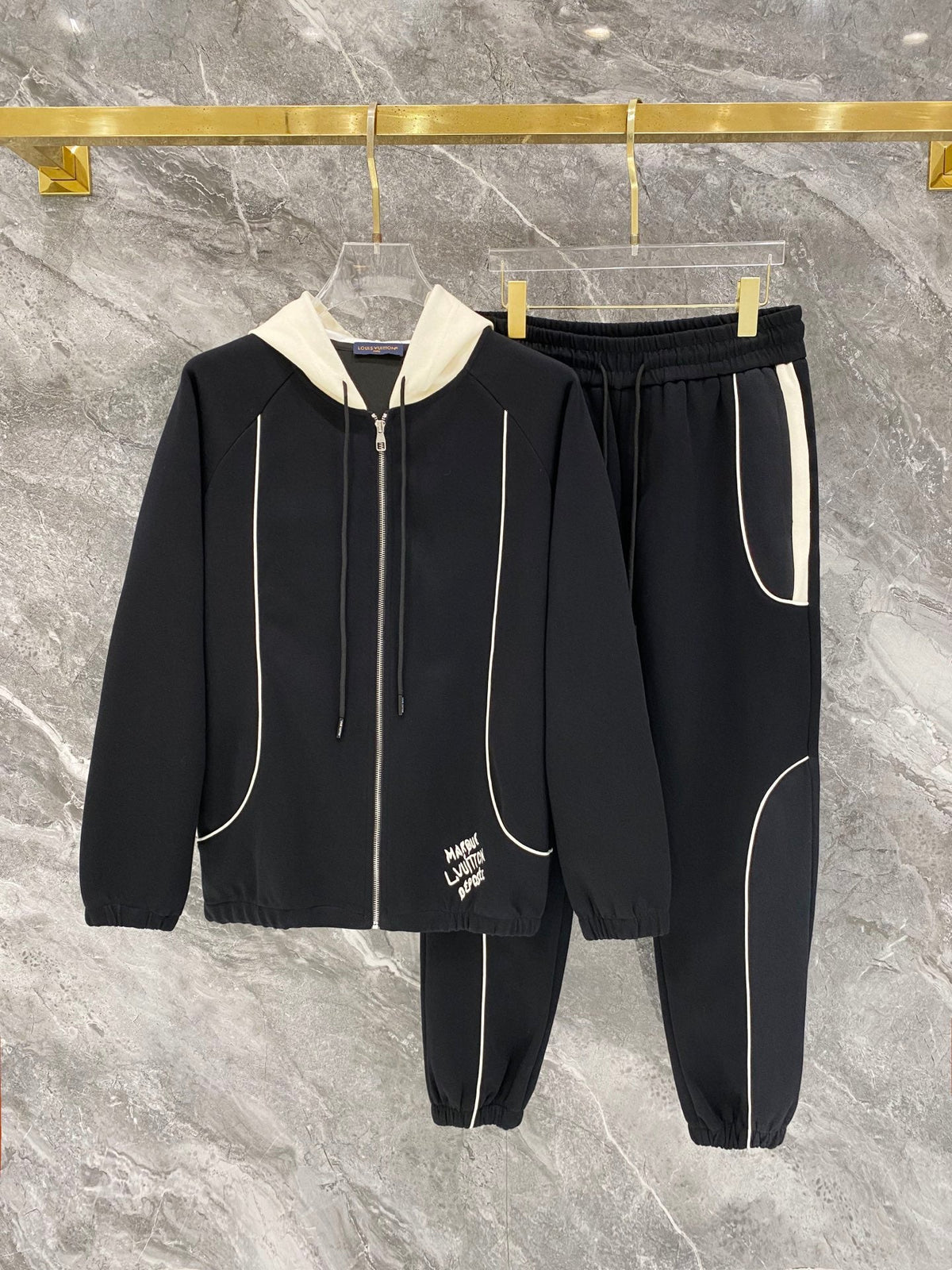 260826 New high-quality custom fabric woven strap with letter embroidery patchwork set