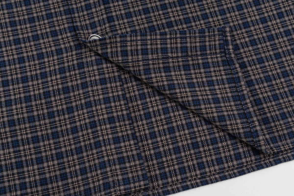 260826New high-quality checkered contrast-colored shirt