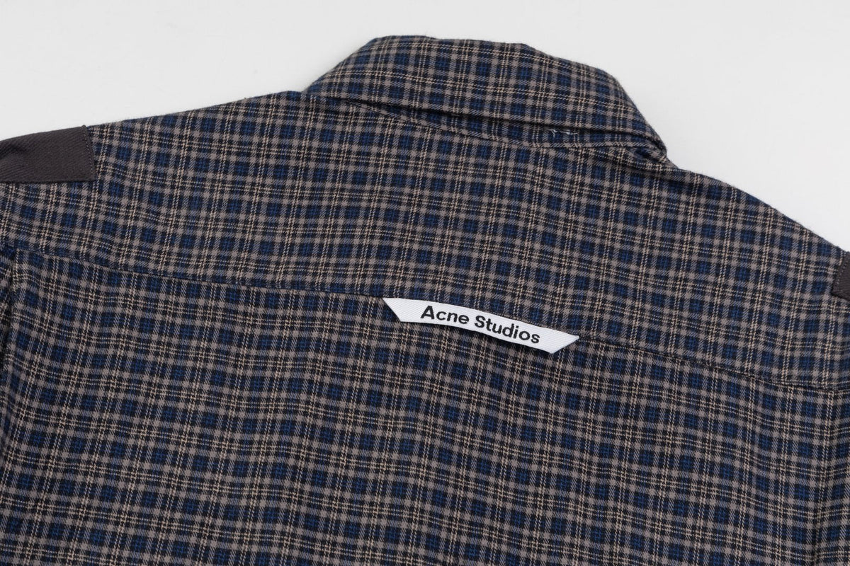 260826New high-quality checkered contrast-colored shirt