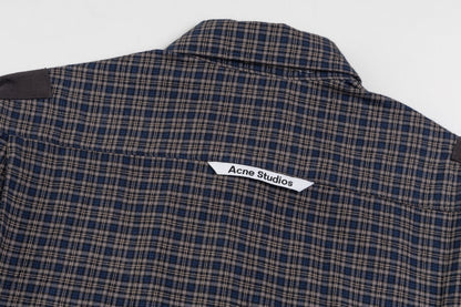 260826New high-quality checkered contrast-colored shirt