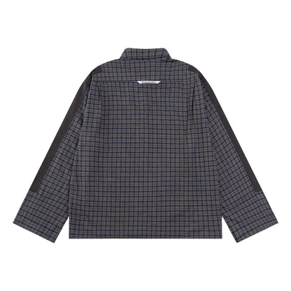260826New high-quality checkered contrast-colored shirt