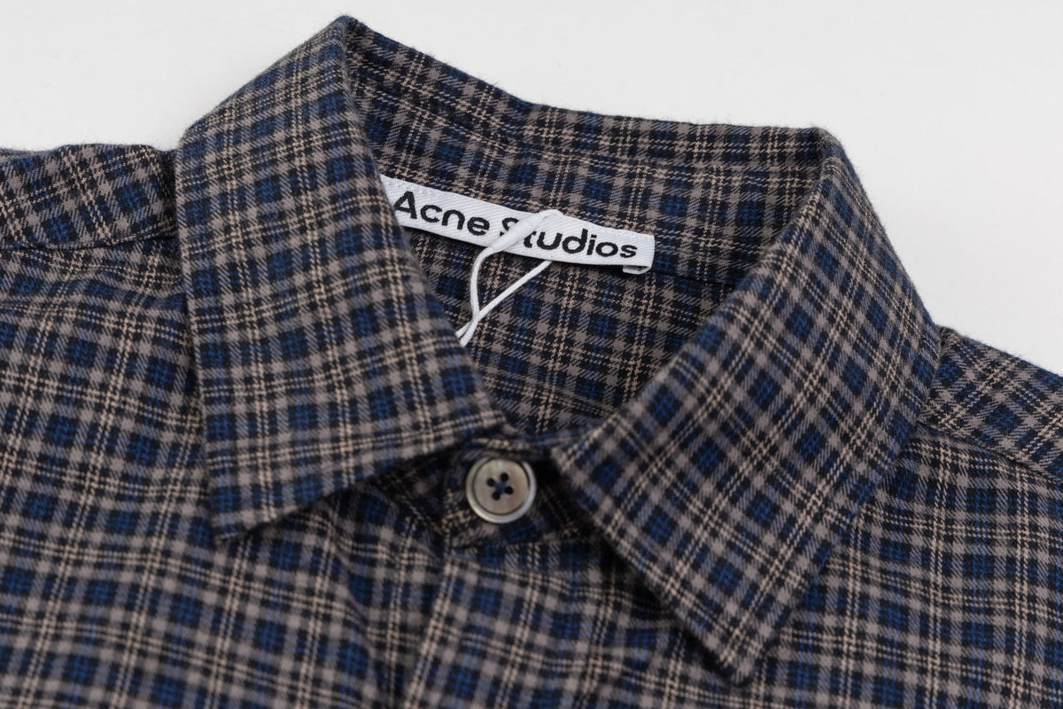260826New high-quality checkered contrast-colored shirt