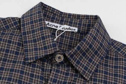 260826New high-quality checkered contrast-colored shirt