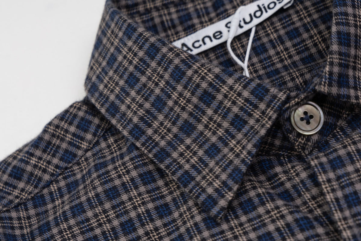 260826New high-quality checkered contrast-colored shirt