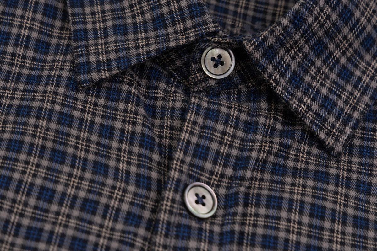 260826New high-quality checkered contrast-colored shirt