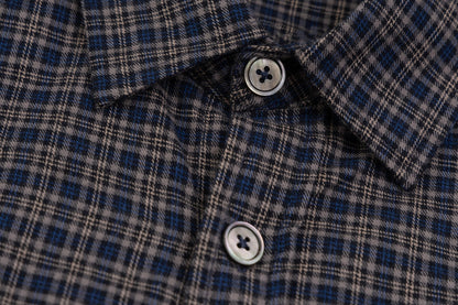 260826New high-quality checkered contrast-colored shirt