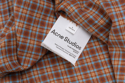 260826New high-quality checkered contrast-colored shirt