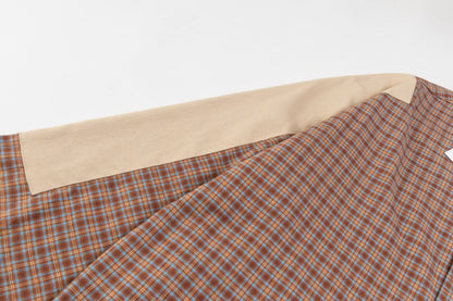 260826New high-quality checkered contrast-colored shirt