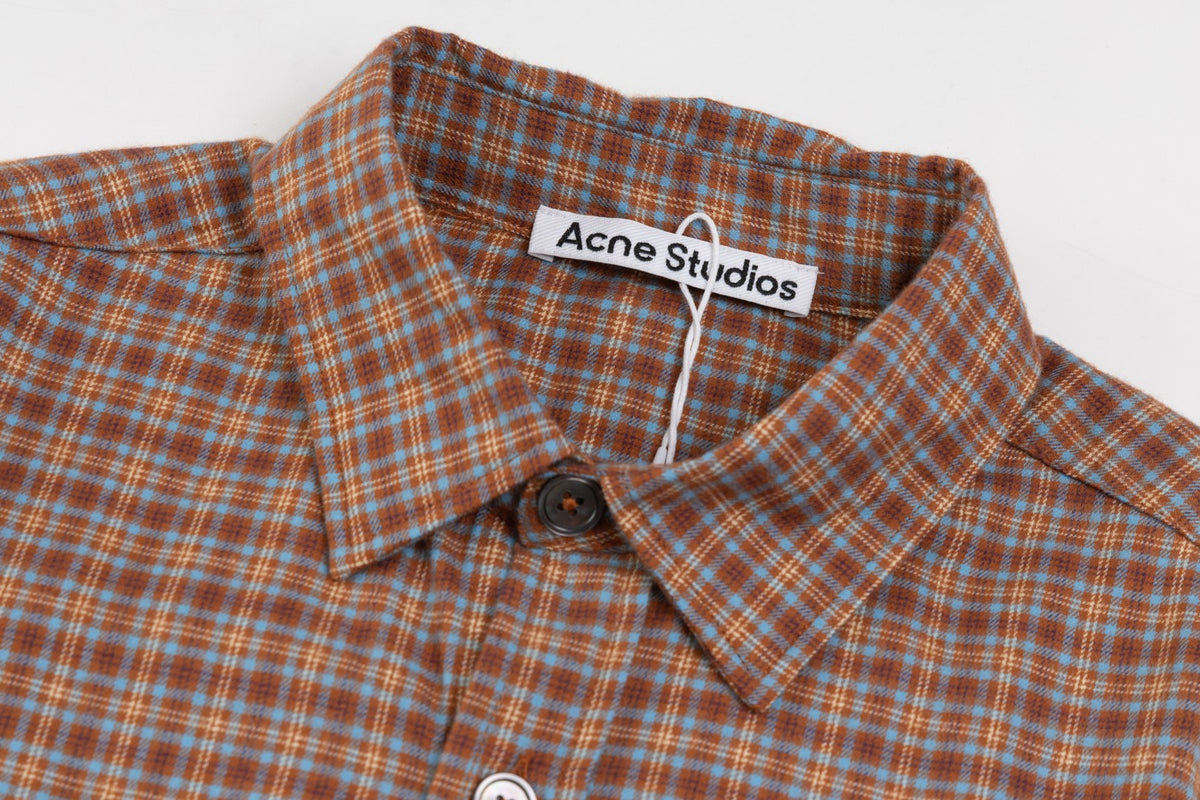 260826New high-quality checkered contrast-colored shirt