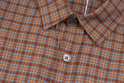 260826New high-quality checkered contrast-colored shirt