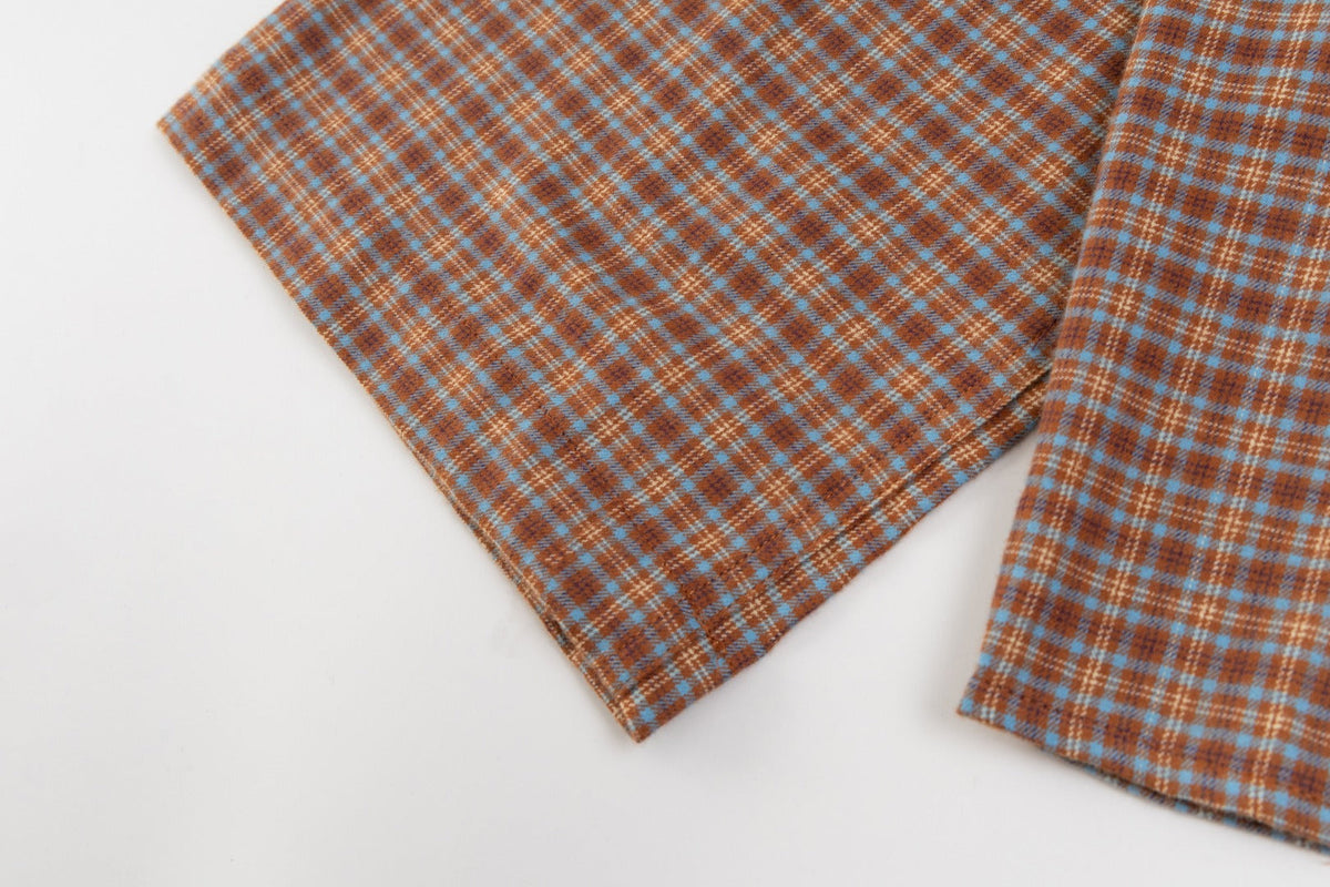 260826New high-quality checkered contrast-colored shirt