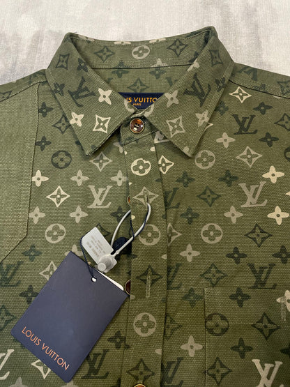 260826 New high-quality full-print workwear patchwork jacket-style shirt