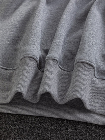 260826 New high-quality embroidered V-neck zipper hoodie