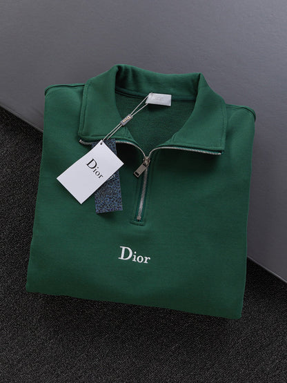 260826 New high-quality embroidered V-neck zipper hoodie