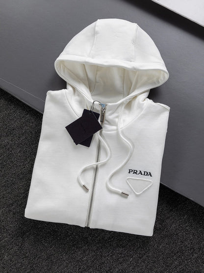 260826 New high-quality zipper hooded pullover hoodie