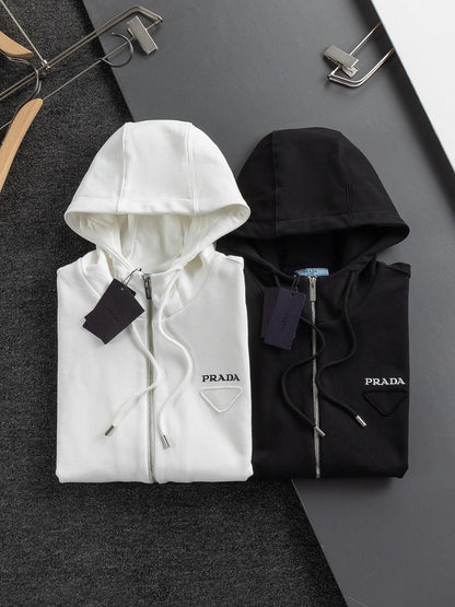 260826 New high-quality zipper hooded pullover hoodie