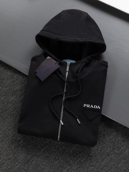 260826 New high-quality zipper hooded pullover hoodie